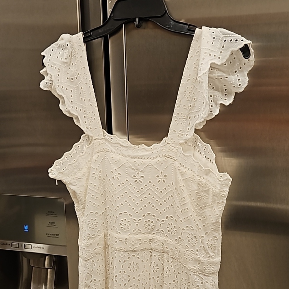 💕VERONICA BEARD💕 Aislin Broderie Anglaise Eyelet Cotton Maxi Dress White 6 NWT - Picture 14 of 16